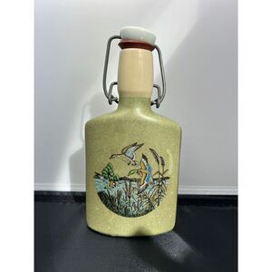 Vintage Duck Hunting‎ Ceramic Bottle Gerz Swing Top Lid Nature Wildlife Decor